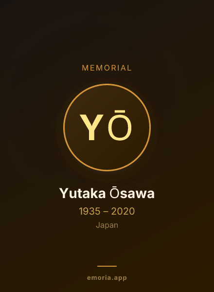 Memorial portrait of Yutaka Ōsawa