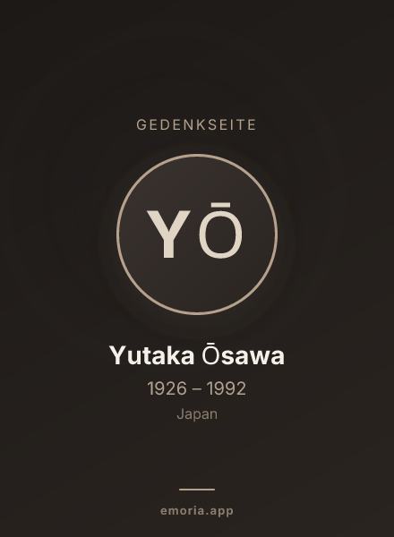 Gedenkportrait von Yutaka Ōsawa