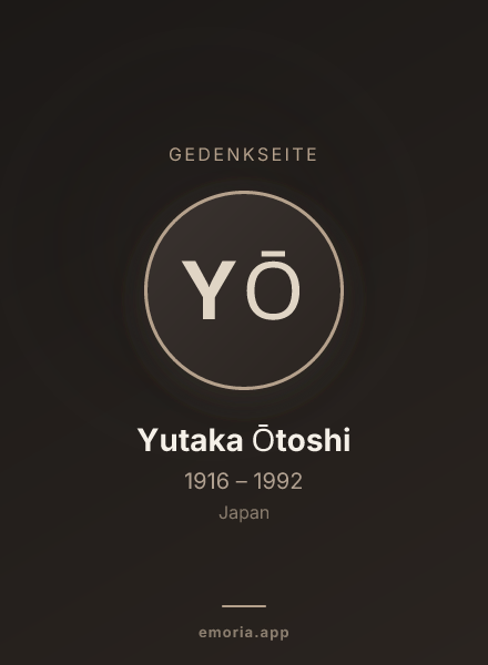 Gedenkportrait von Yutaka Ōtoshi