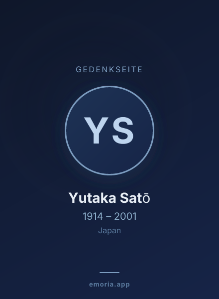 Gedenkportrait von Yutaka Satō