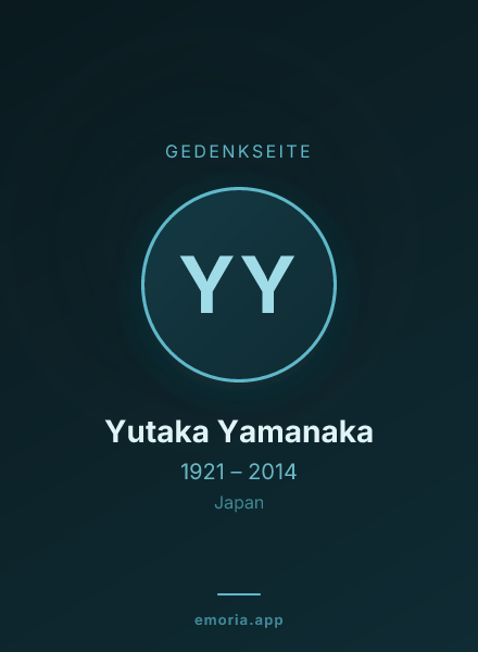 Gedenkportrait von Yutaka Yamanaka