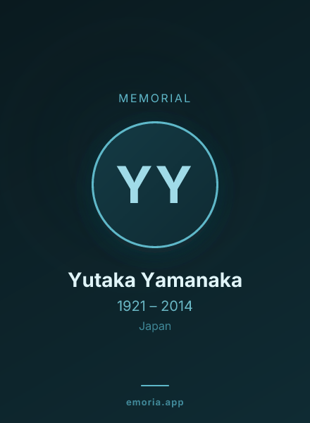 Memorial portrait of Yutaka Yamanaka