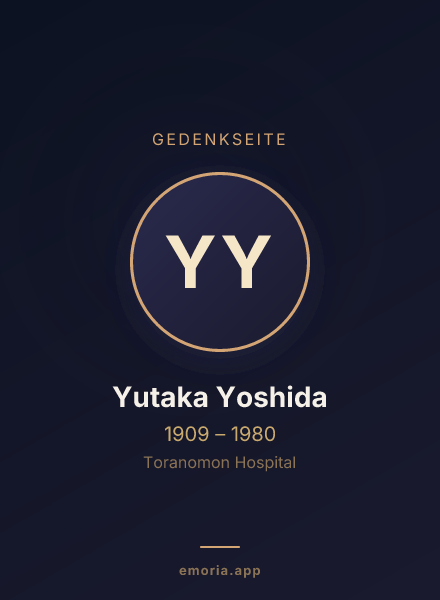 Gedenkportrait von Yutaka Yoshida