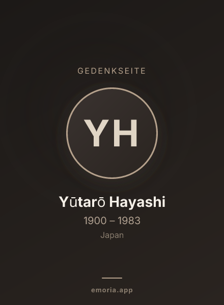 Gedenkportrait von Yūtarō Hayashi