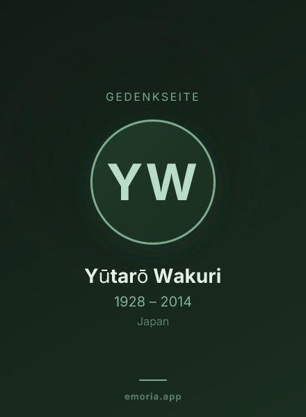 Gedenkportrait von Yūtarō Wakuri