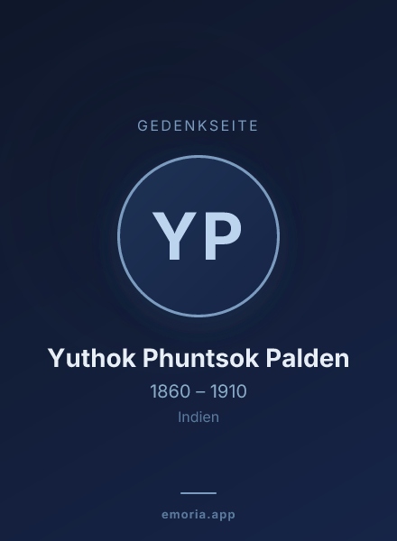 Gedenkportrait von Yuthok Phuntsok Palden
