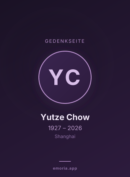 Gedenkportrait von Yutze Chow