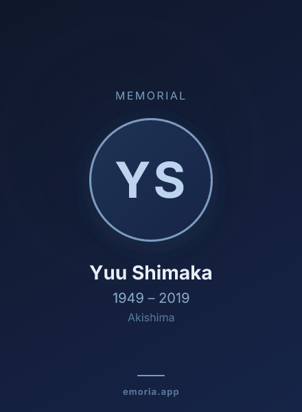 Memorial portrait of Yuu Shimaka