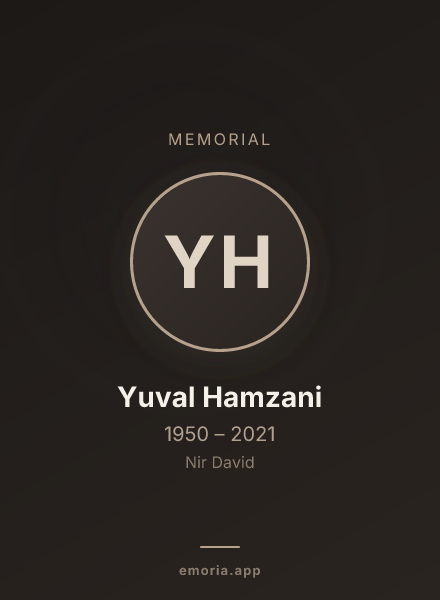 Memorial portrait of Yuval Hamzani