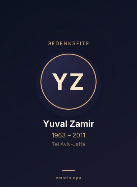 Gedenkportrait von Yuval Zamir