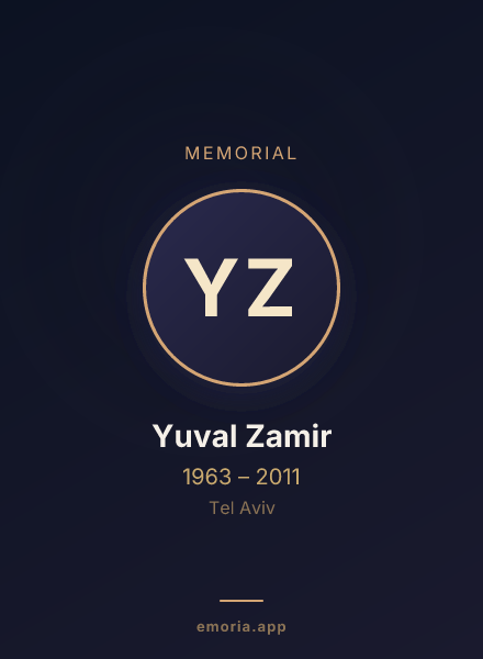 Memorial portrait of Yuval Zamir