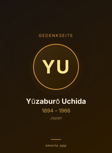Gedenkportrait von Yūzaburō Uchida