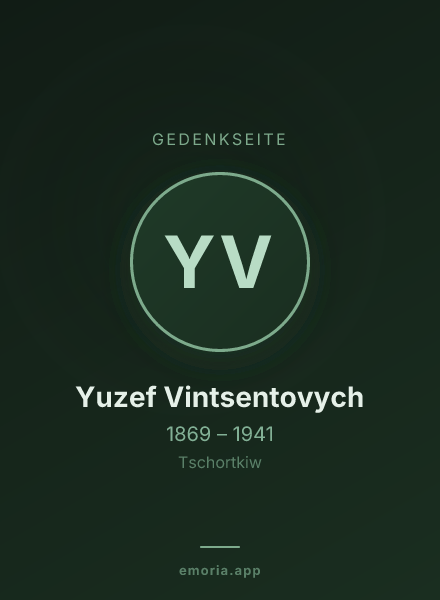 Gedenkportrait von Yuzef Vintsentovych