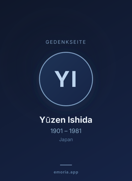 Gedenkportrait von Yūzen Ishida