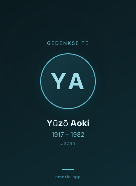 Gedenkportrait von Yūzō Aoki