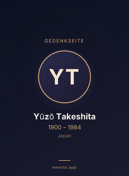 Gedenkportrait von Yūzō Takeshita