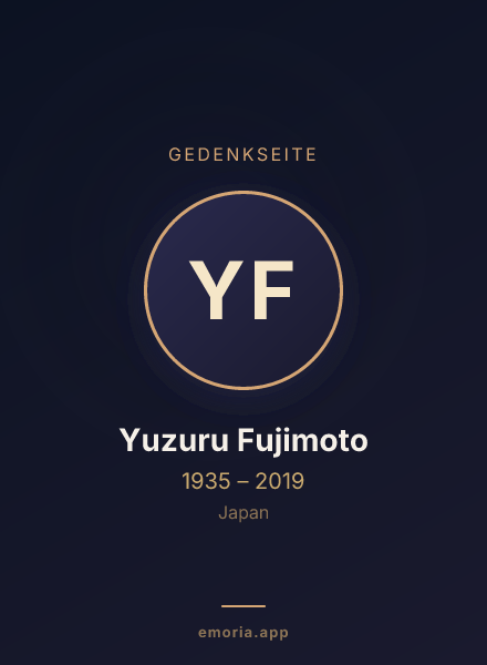 Gedenkportrait von Yuzuru Fujimoto