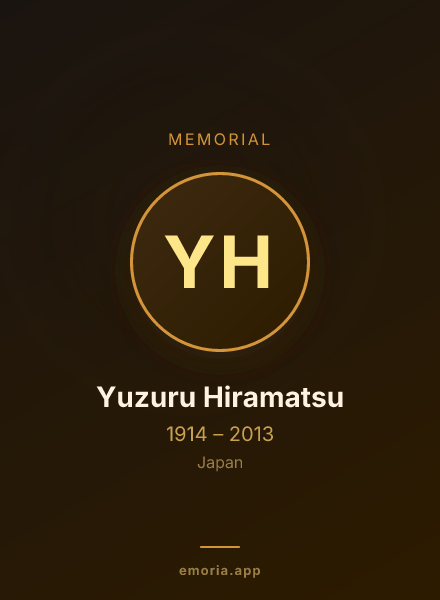 Memorial portrait of Yuzuru Hiramatsu