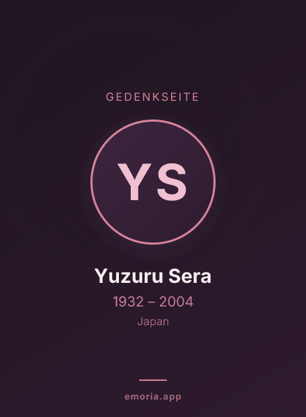 Gedenkportrait von Yuzuru Sera