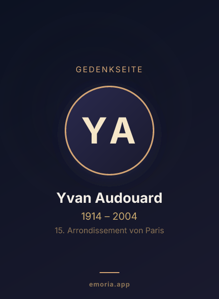 Gedenkportrait von Yvan Audouard