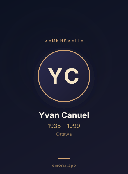 Gedenkportrait von Yvan Canuel