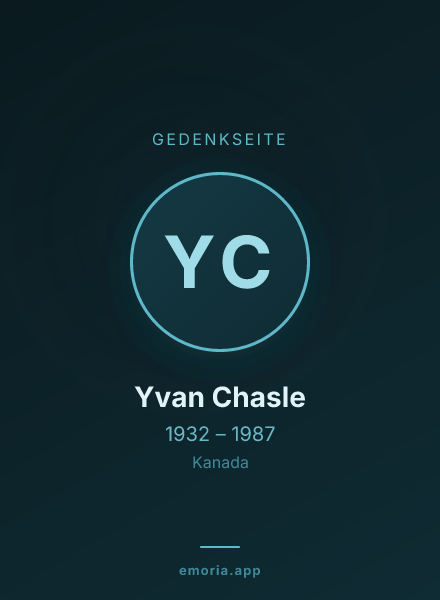 Gedenkportrait von Yvan Chasle