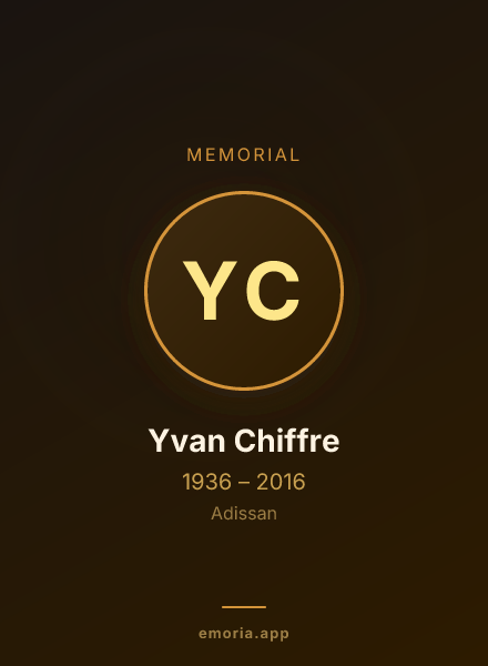 Memorial portrait of Yvan Chiffre
