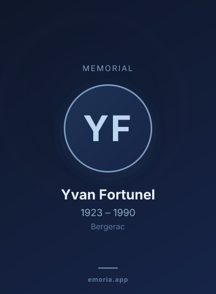 Memorial portrait of Yvan Fortunel