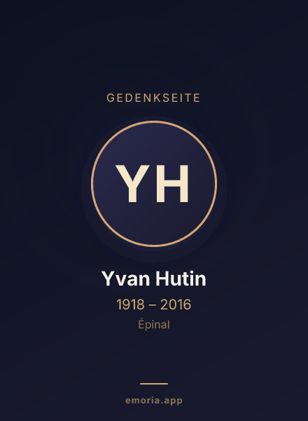 Gedenkportrait von Yvan Hutin