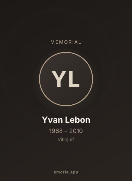 Memorial portrait of Yvan Lebon