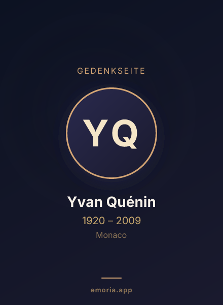 Gedenkportrait von Yvan Quénin