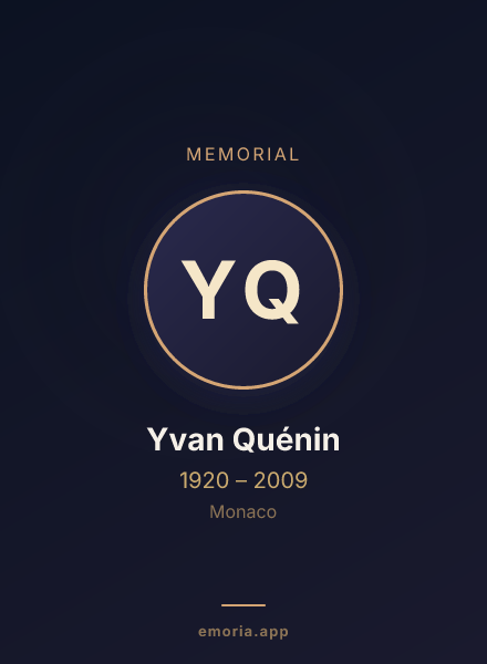 Memorial portrait of Yvan Quénin
