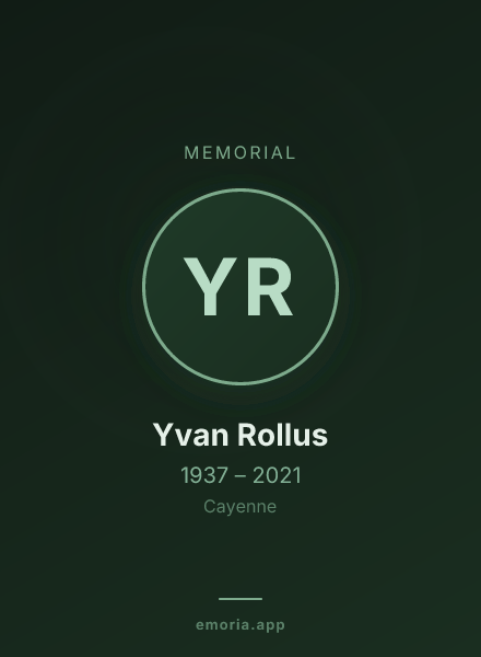 Memorial portrait of Yvan Rollus