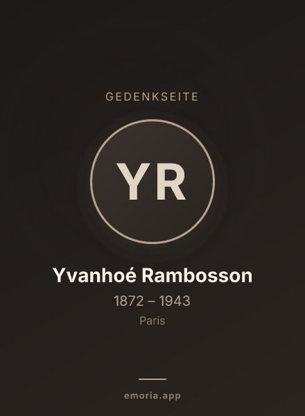 Gedenkportrait von Yvanhoé Rambosson