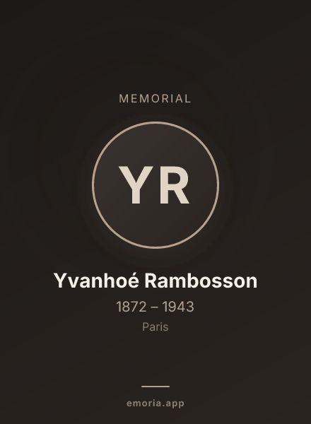 Memorial portrait of Yvanhoé Rambosson