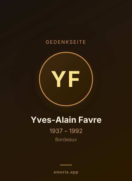 Gedenkportrait von Yves-Alain Favre