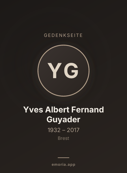 Gedenkportrait von Yves Albert Fernand Guyader