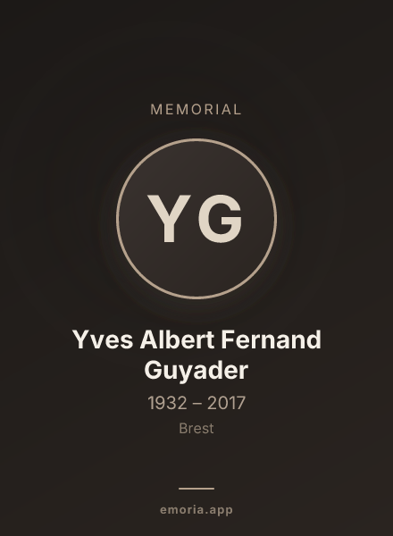 Memorial portrait of Yves Albert Fernand Guyader