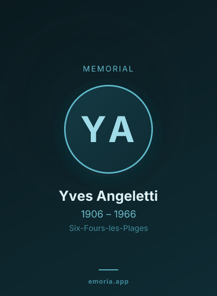 Memorial portrait of Yves Angeletti