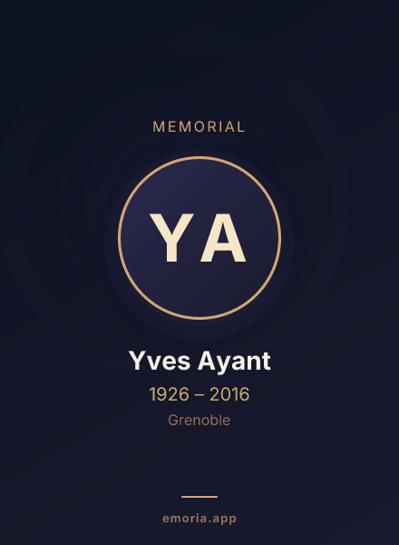Memorial portrait of Yves Ayant