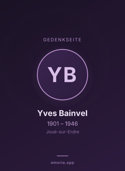 Gedenkportrait von Yves Bainvel