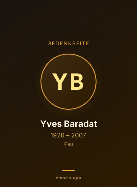 Gedenkportrait von Yves Baradat