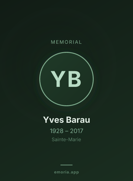 Memorial portrait of Yves Barau