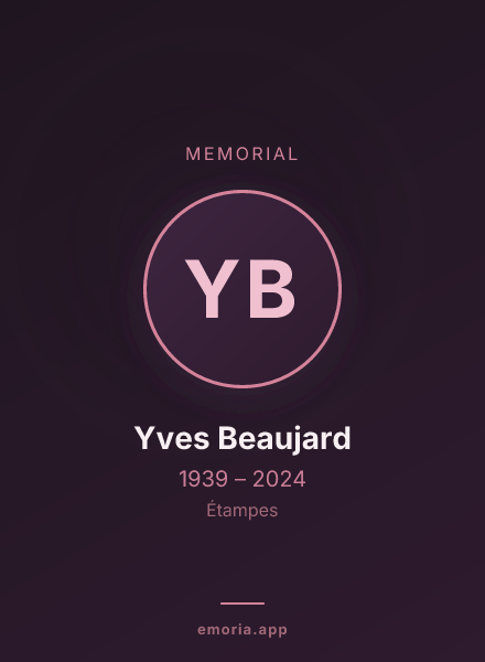 Memorial portrait of Yves Beaujard