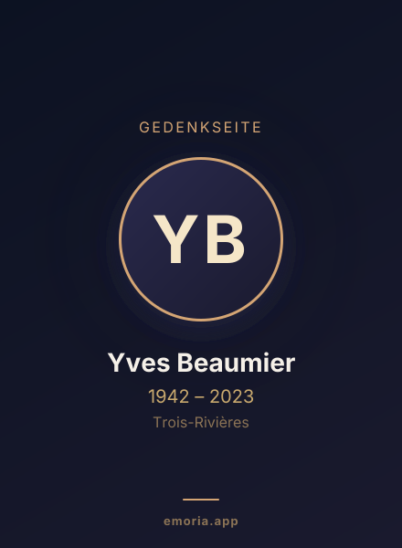 Gedenkportrait von Yves Beaumier