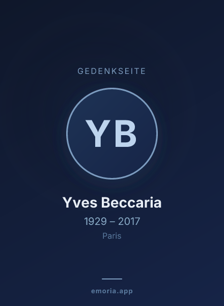 Gedenkportrait von Yves Beccaria