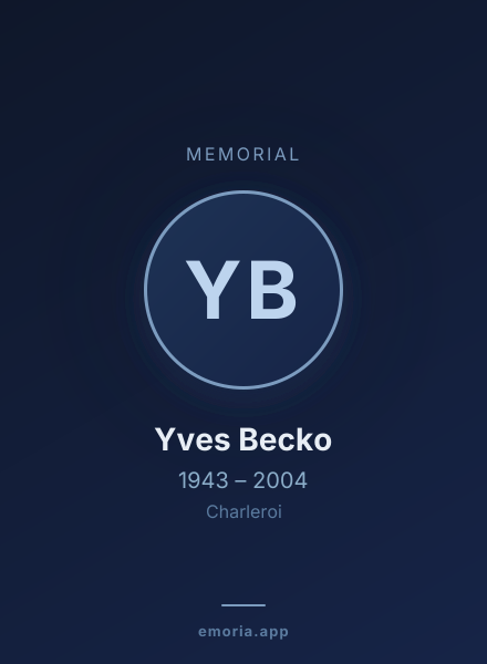 Memorial portrait of Yves Becko
