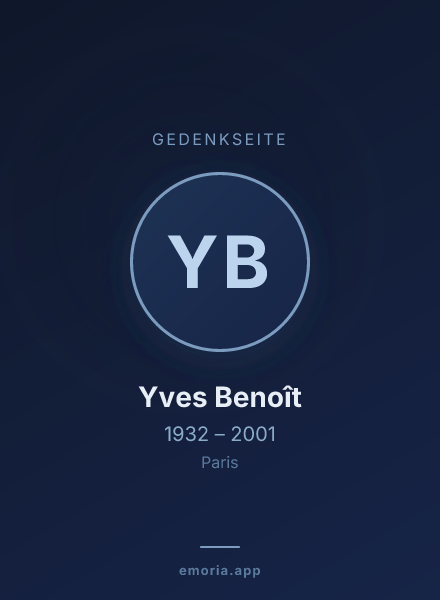 Gedenkportrait von Yves Benoît