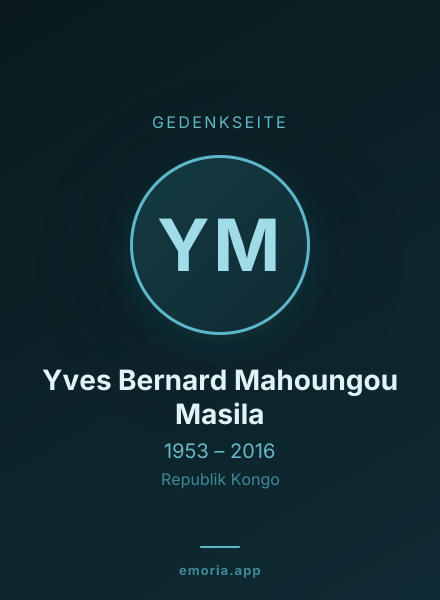 Gedenkportrait von Yves Bernard Mahoungou Masila