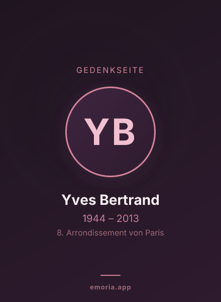 Gedenkportrait von Yves Bertrand